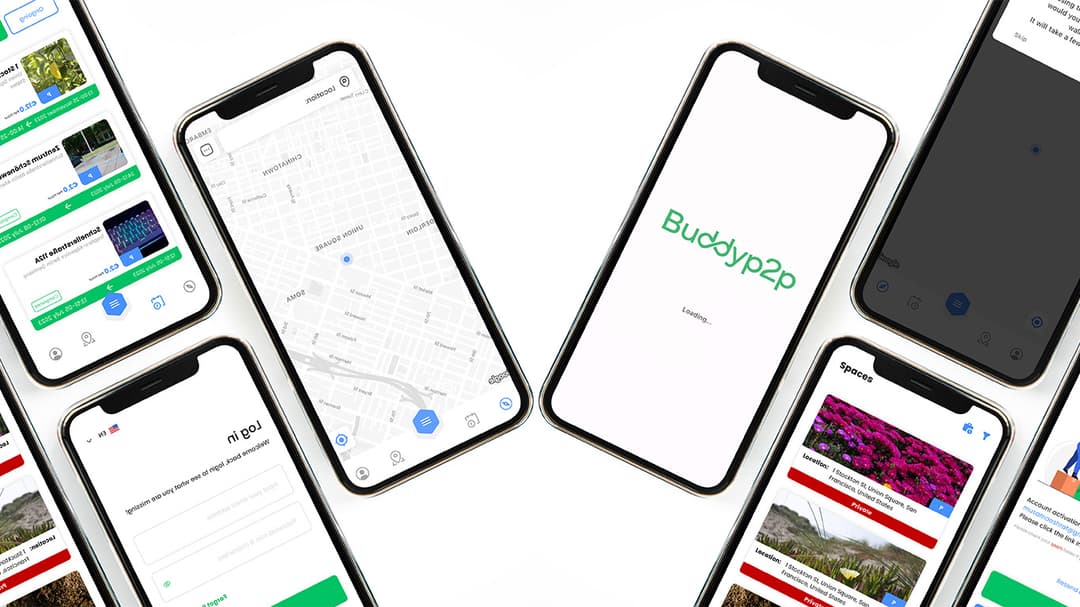 An image of the Buddyp2p Parken, Laden, Teilen - App project.